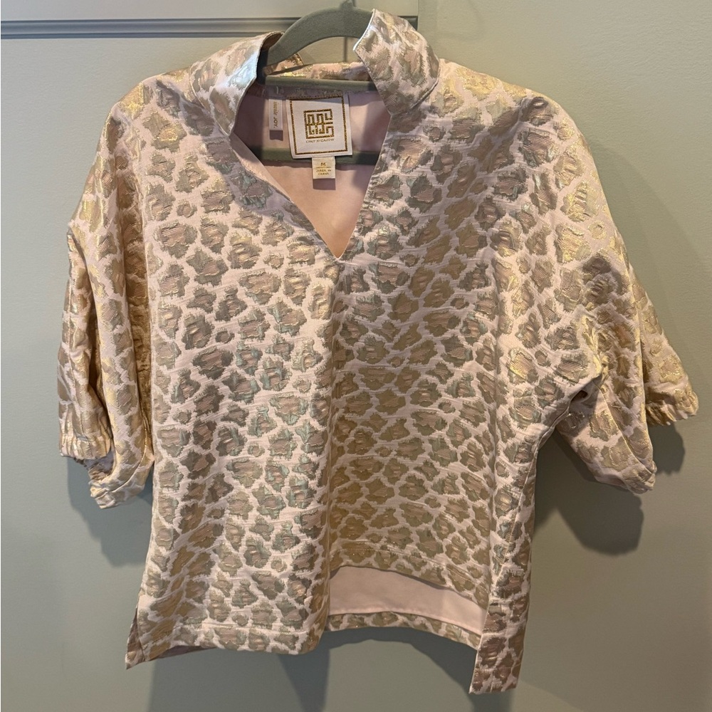 Emily McCarthy Jacquard Blouse, Size M